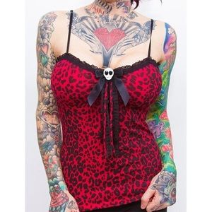 Jessica Louise Red Leopard Lolly Tank